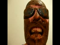 [ Poop Sex Tube ] Dude in goggles dives in and smears himself in shit